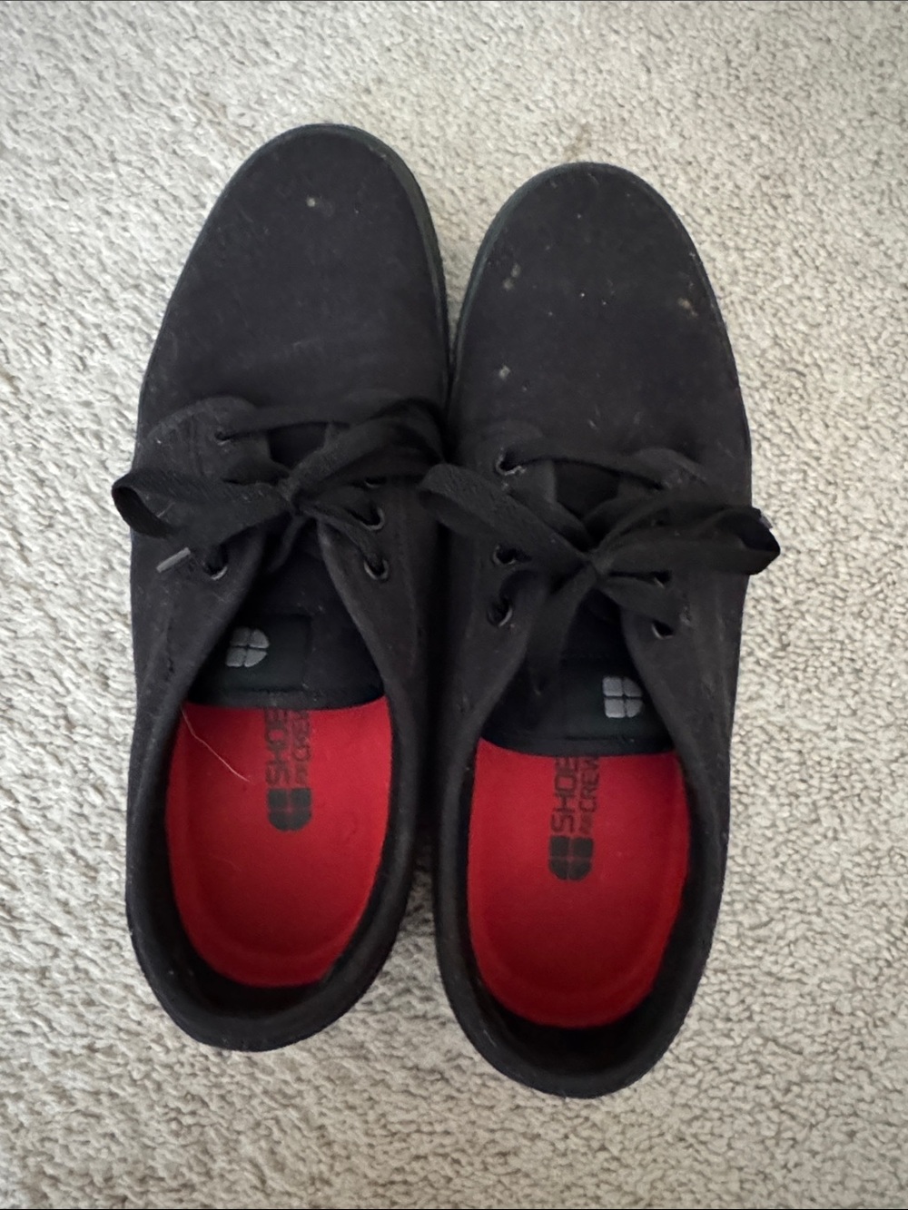 DC Black Sneakers with Red Insoles